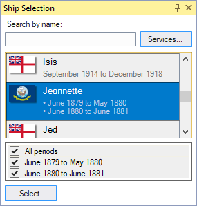 Ship Selection Pane Periods